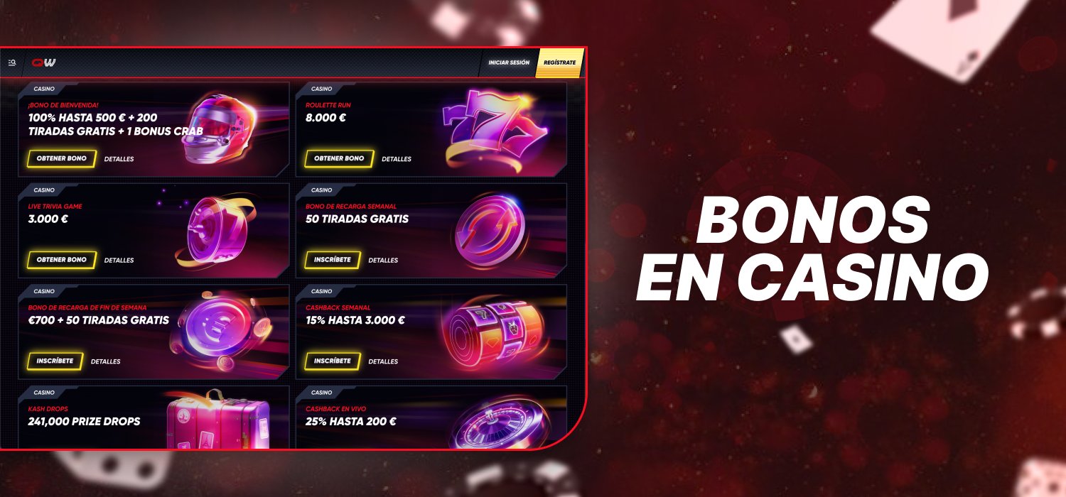 bonificaciones para usuarios de casinos españoles